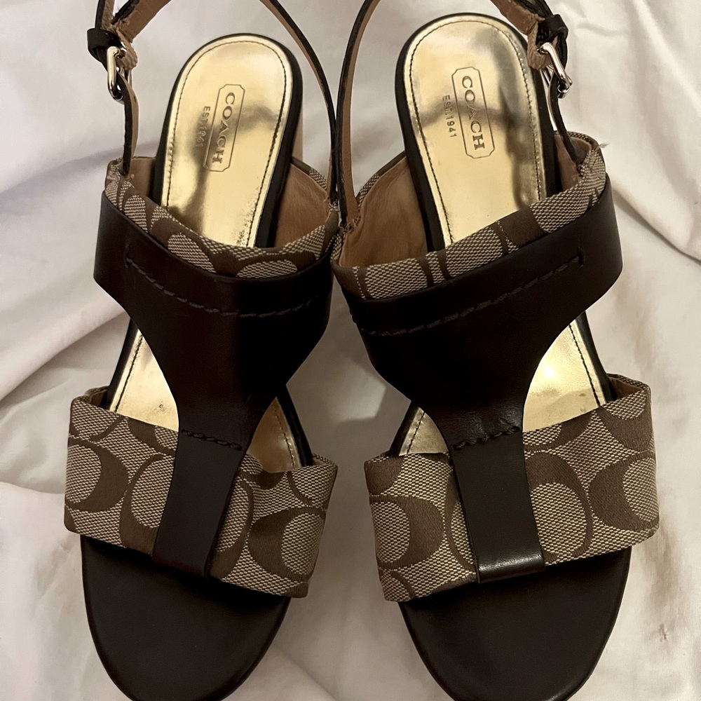 Coach Brown Sandals